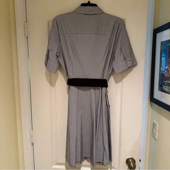 DKNY Gray Dress with Black Belt Size 12 NWT - Picture 2 of 3